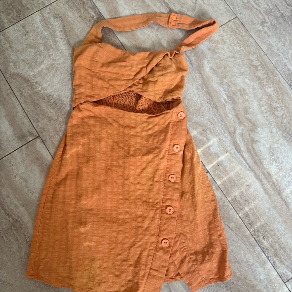Lush | Ashlee Cut-Out Halter Mini Dress